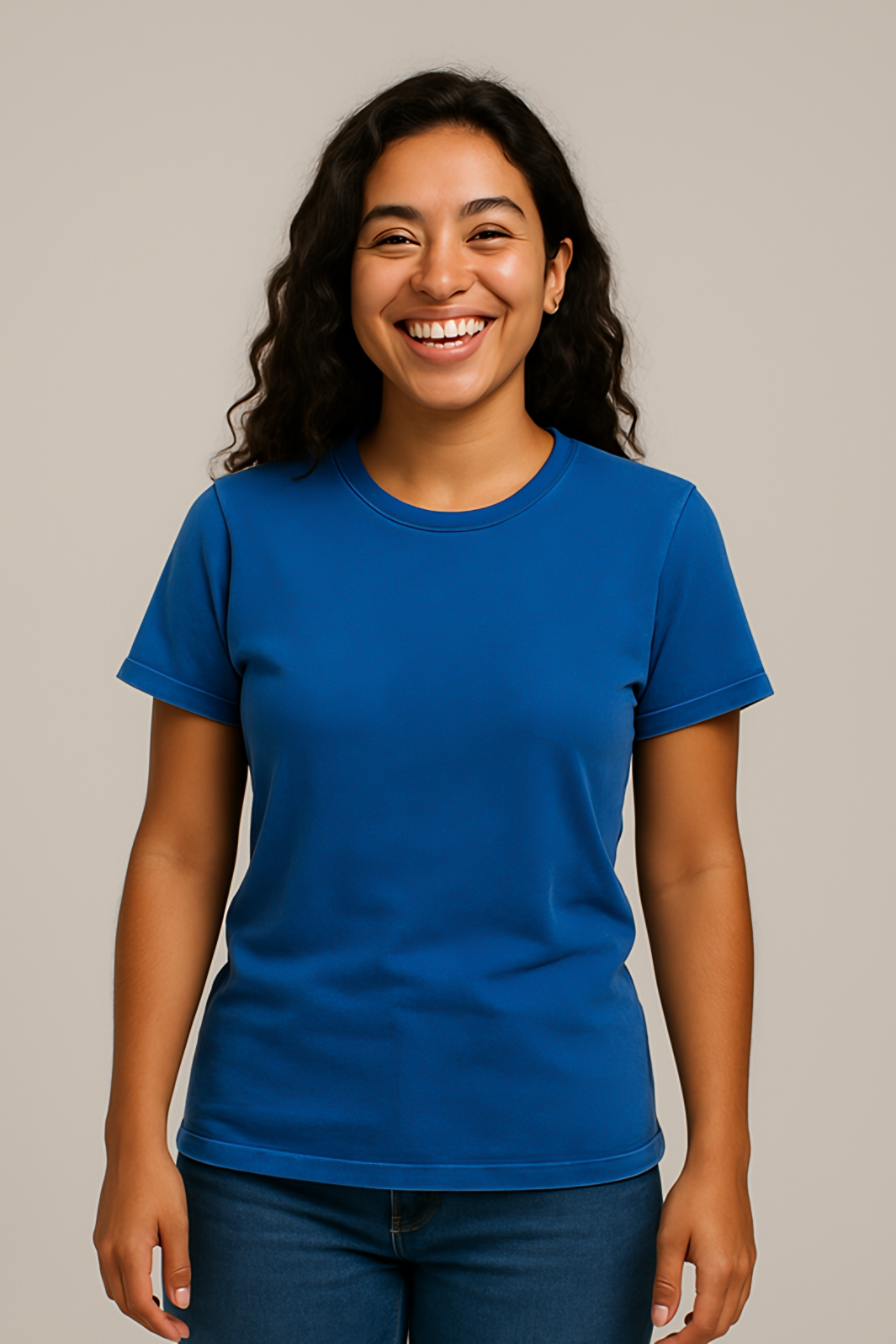 Camiseta Estonada Feminina Azul Royal — Lunfe Studio — foto 8