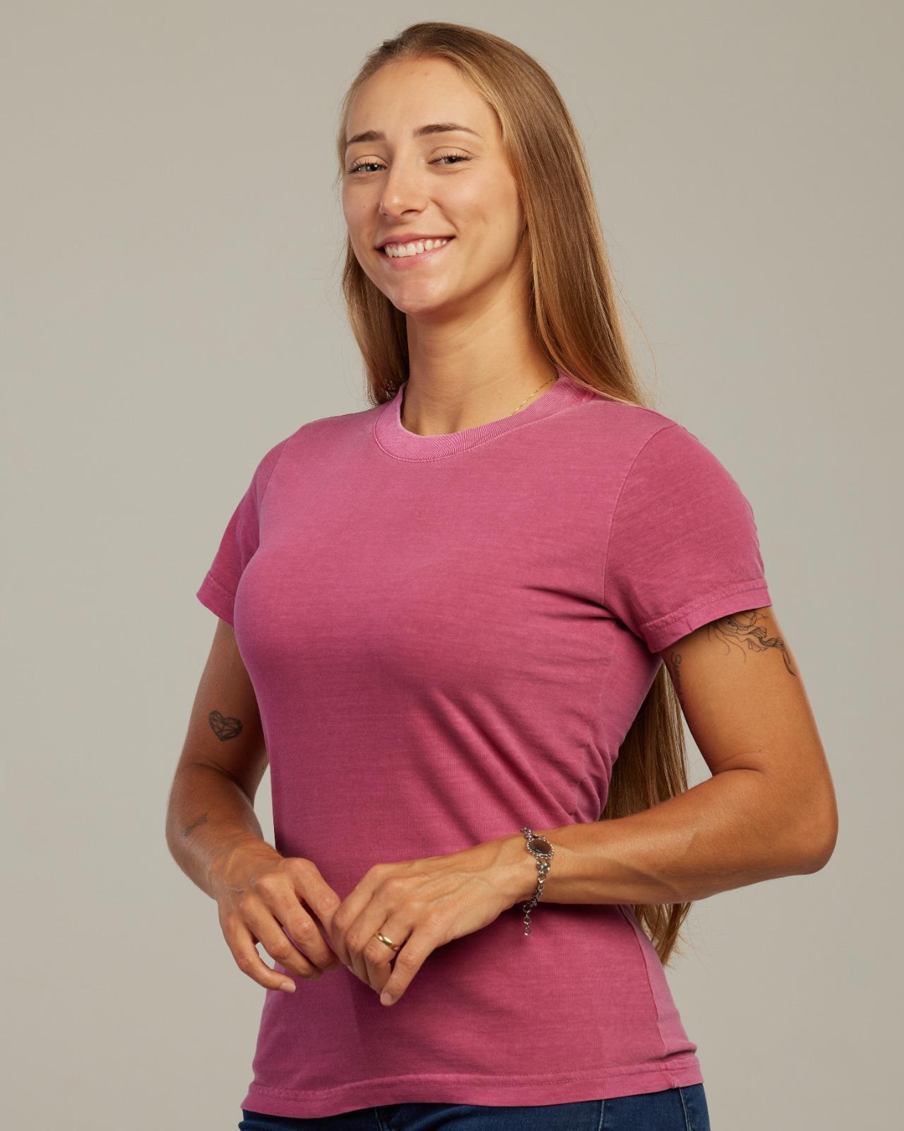 Camiseta Estonada Feminina Bordô — Lunfe Studio