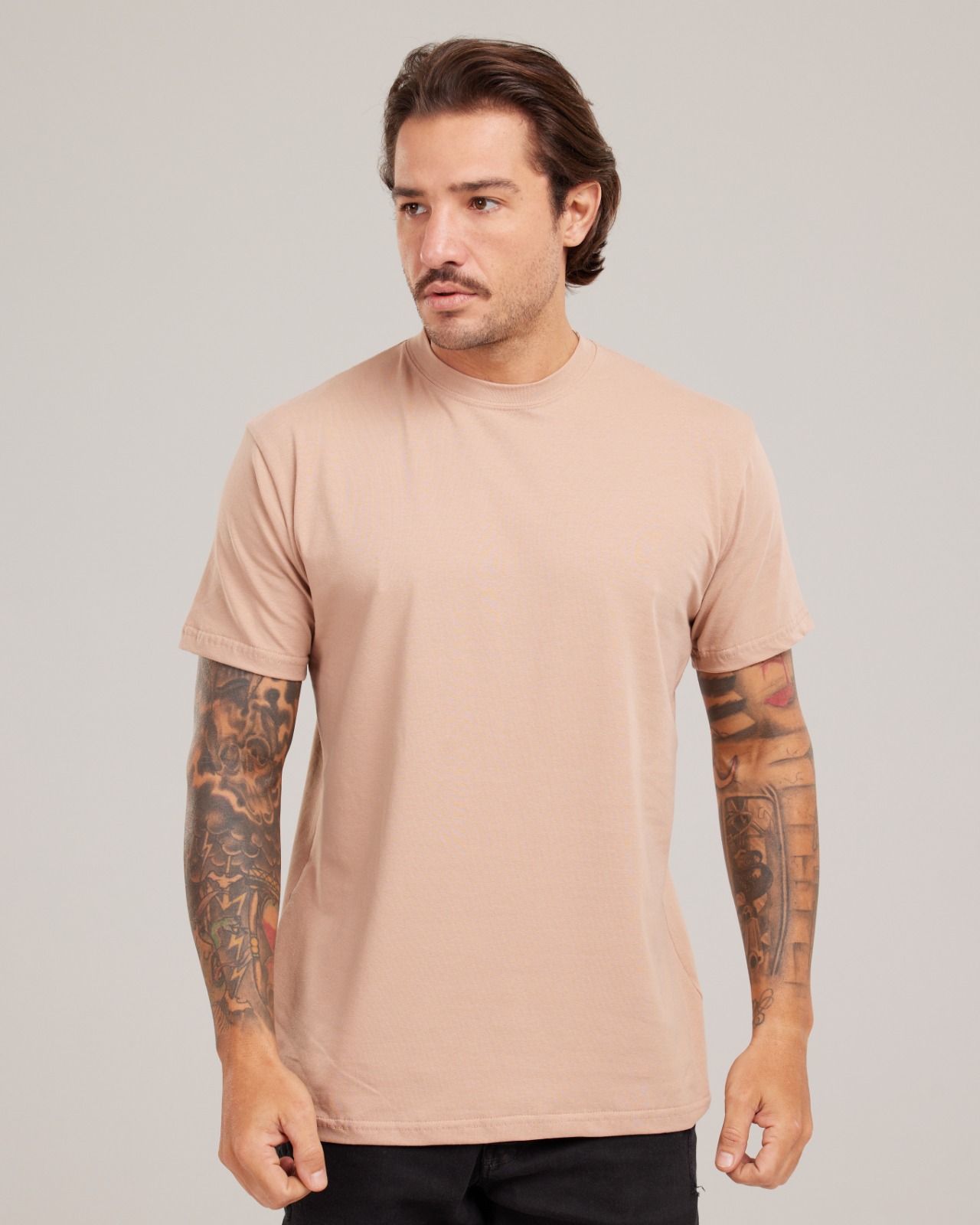 Camiseta Cotton Peruano Bege — Lunfe Studio — foto 4