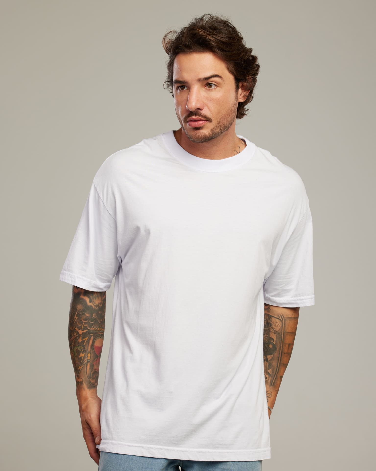 Camiseta Oversized Drop Shoulder — Lunfe Studio — foto 9