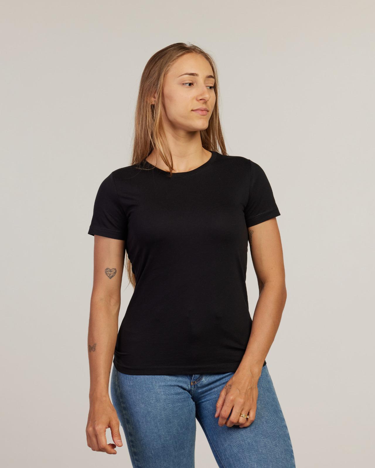 Camiseta Baby Look Básica Feminina Preto — Lunfe Studio — foto 2