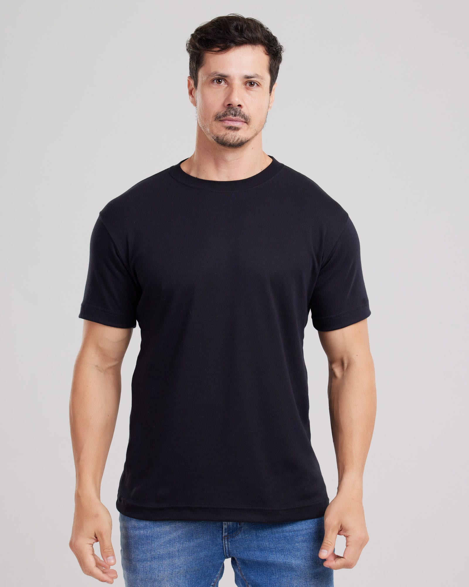 Camiseta Suedine Pima Sensory Regular Fit Preto — Lunfe Studio — foto 6