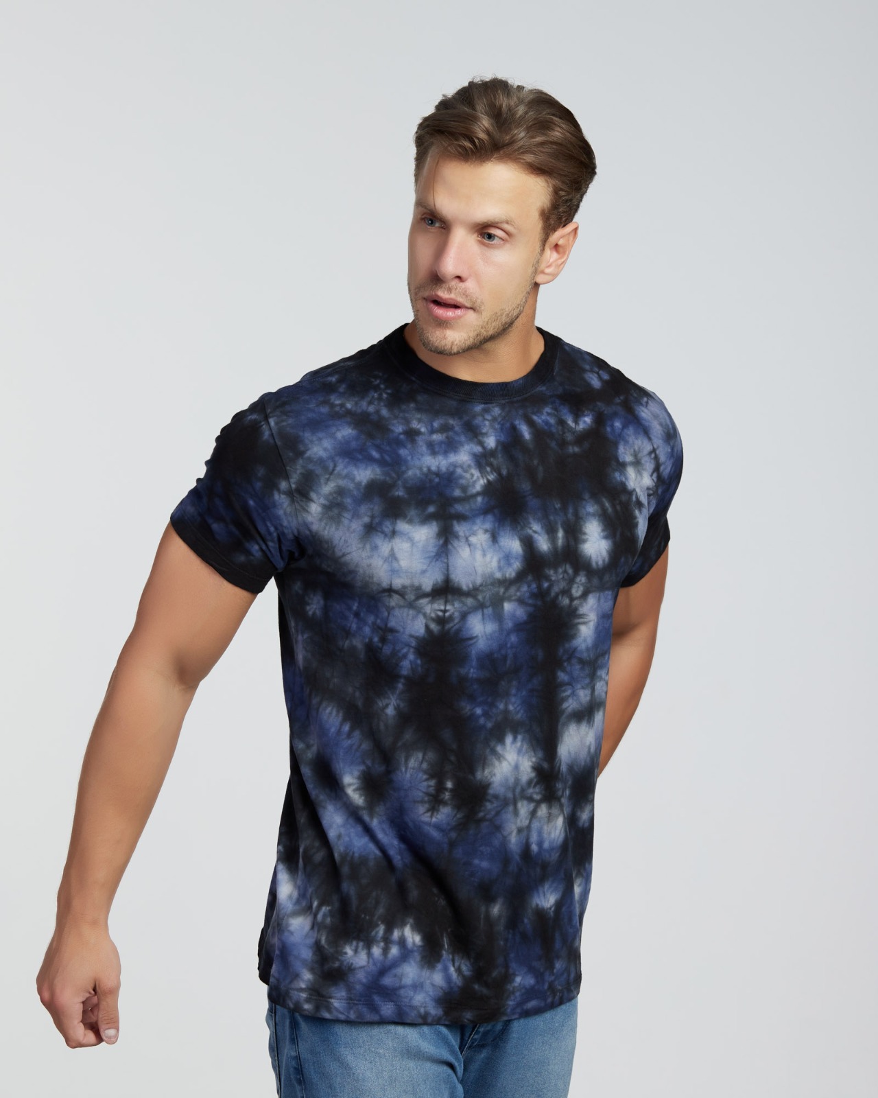 Camiseta Tie Dye Tie Dye Azul Marinho — Lunfe Studio — foto 4