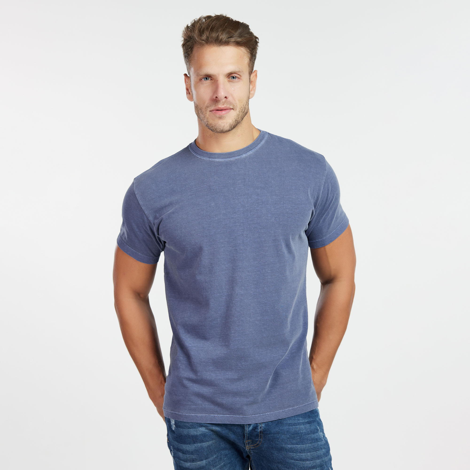 Camiseta Estonada Stone Wash Clássica Personalizada com a sua Marca