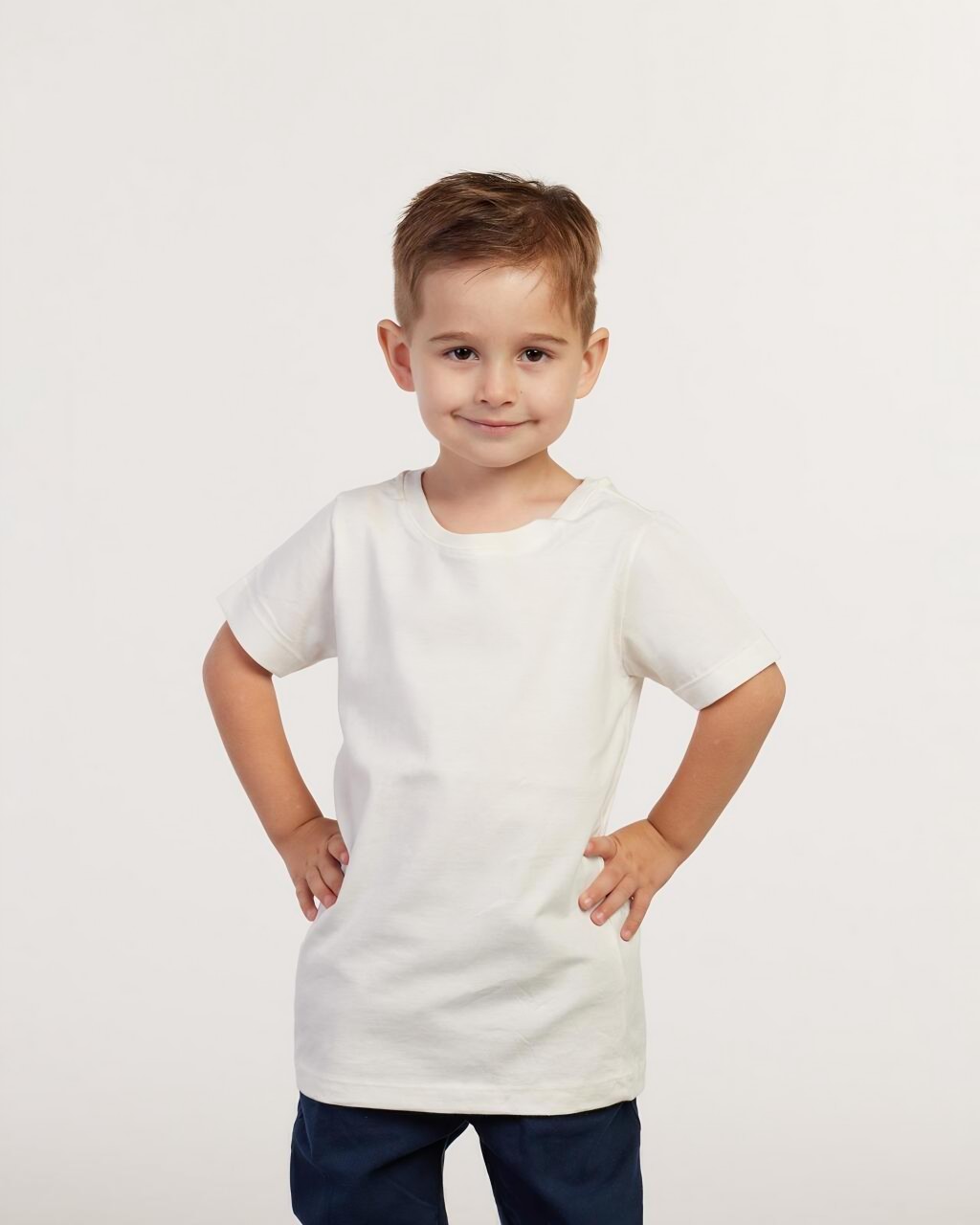 Camiseta Básica Kids Off White — Lunfe Studio