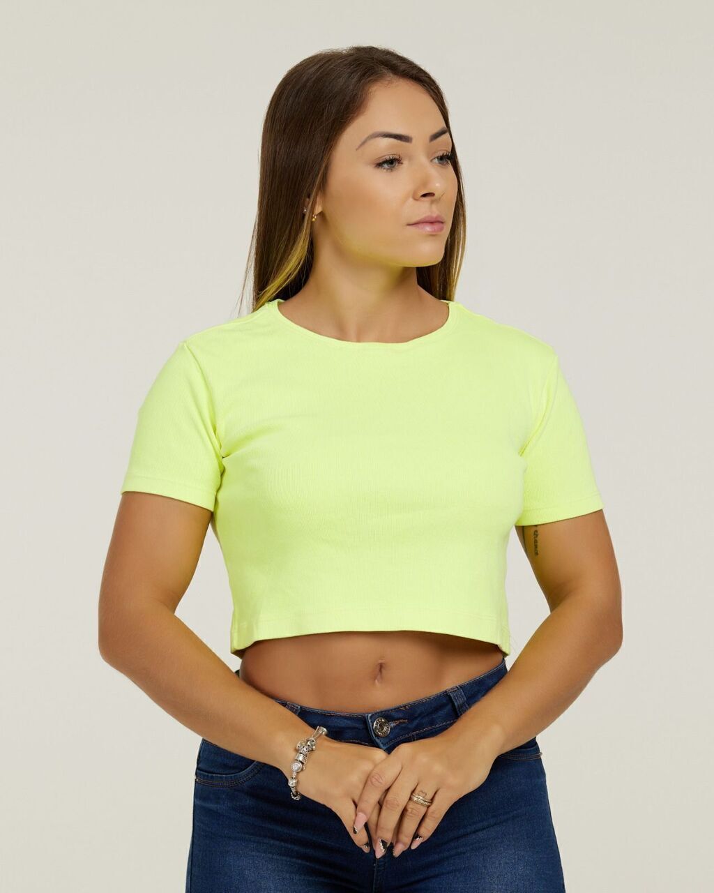Baby Look Estonada Neon Amarelo Neon — Lunfe Studio