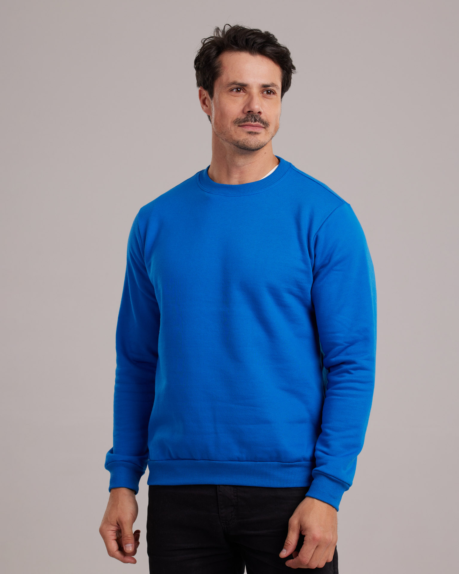Moletom Básico Flanelado Azul Claro — Lunfe Studio — foto 8