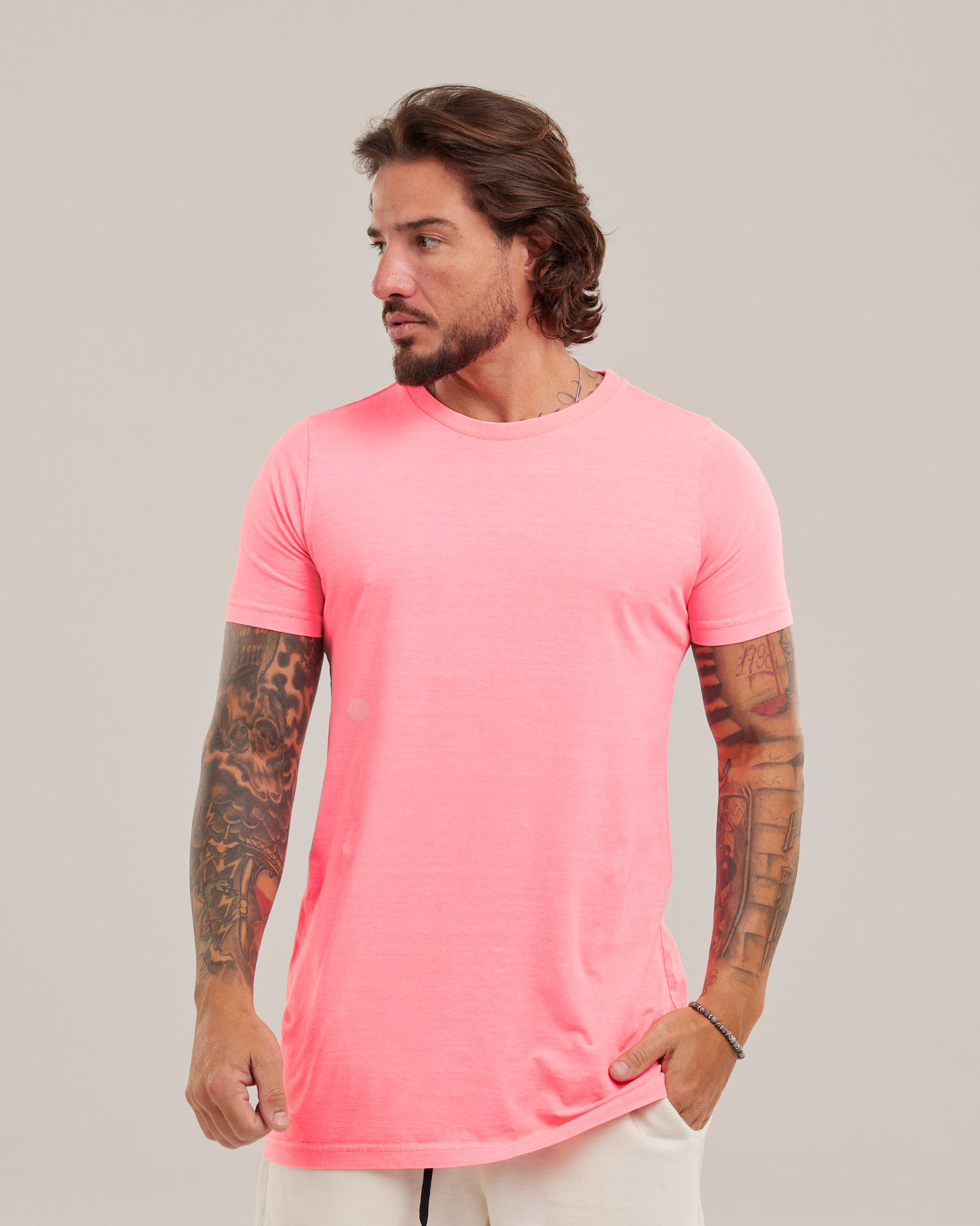 Camiseta Estonada Neon Rosa Neon — Lunfe Studio — foto 6