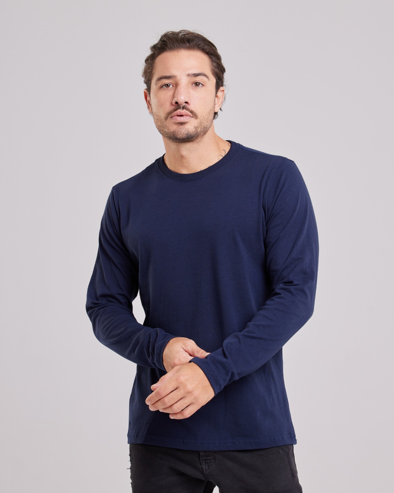 Blusa Manga Longa Básica Personalizada com a sua Marca