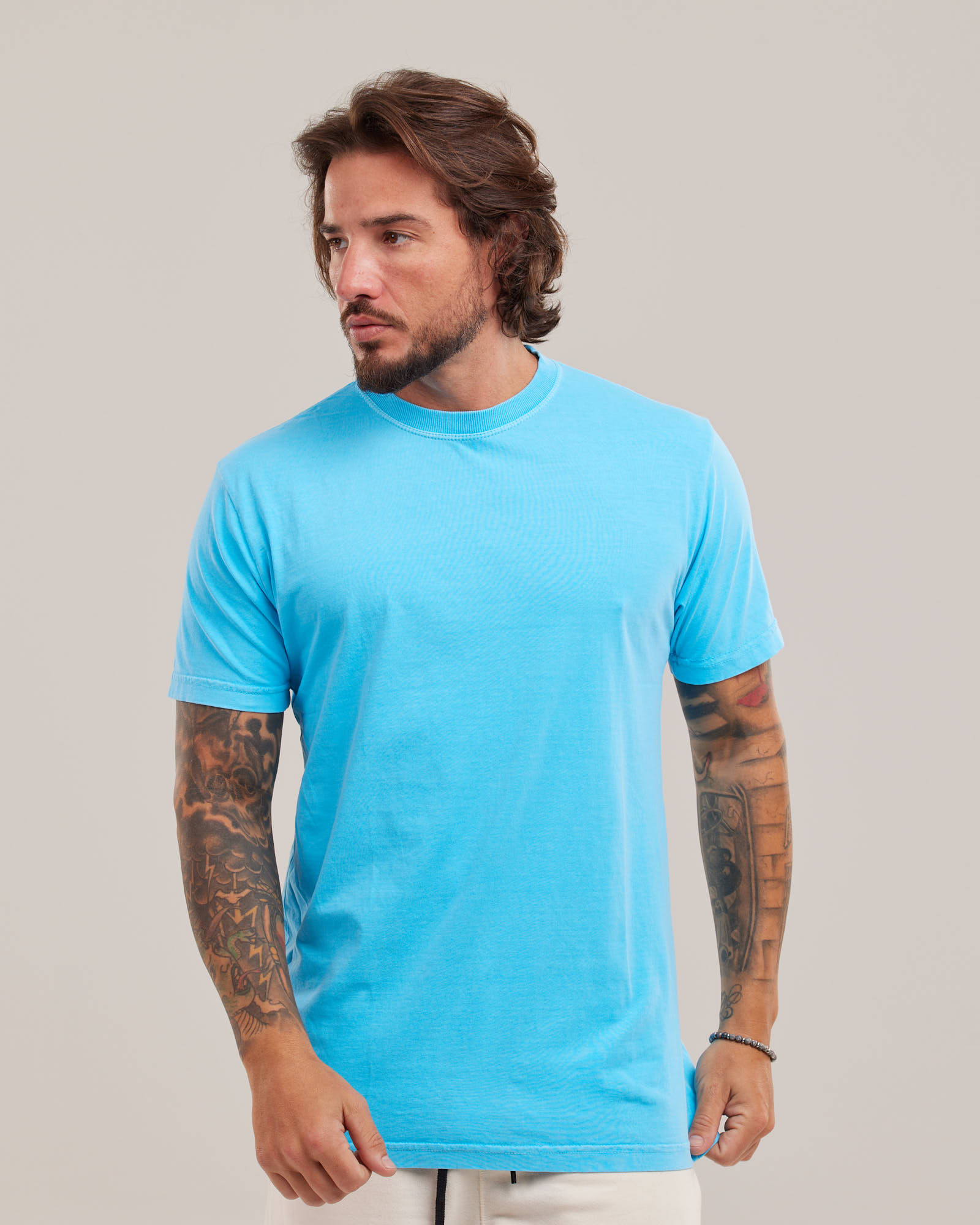 Camiseta Estonada Neon Azul Neon — Lunfe Studio — foto 2