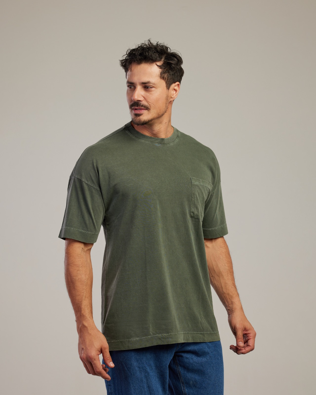 Camiseta Oversized Estonada com Bolso Personalizada com a sua Marca