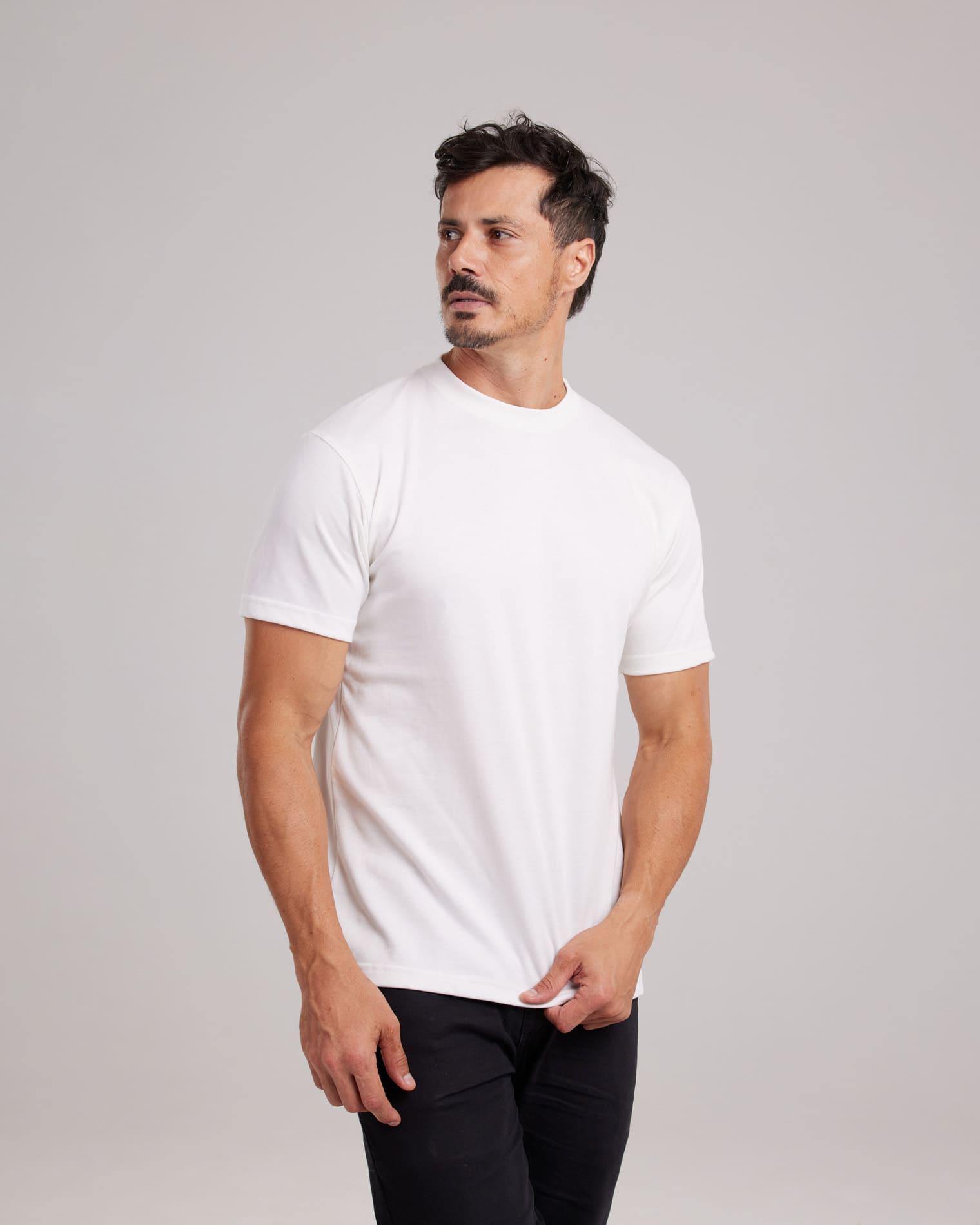 Camiseta Chinese Cotton Heavyweight Off White — Lunfe Studio — foto 6