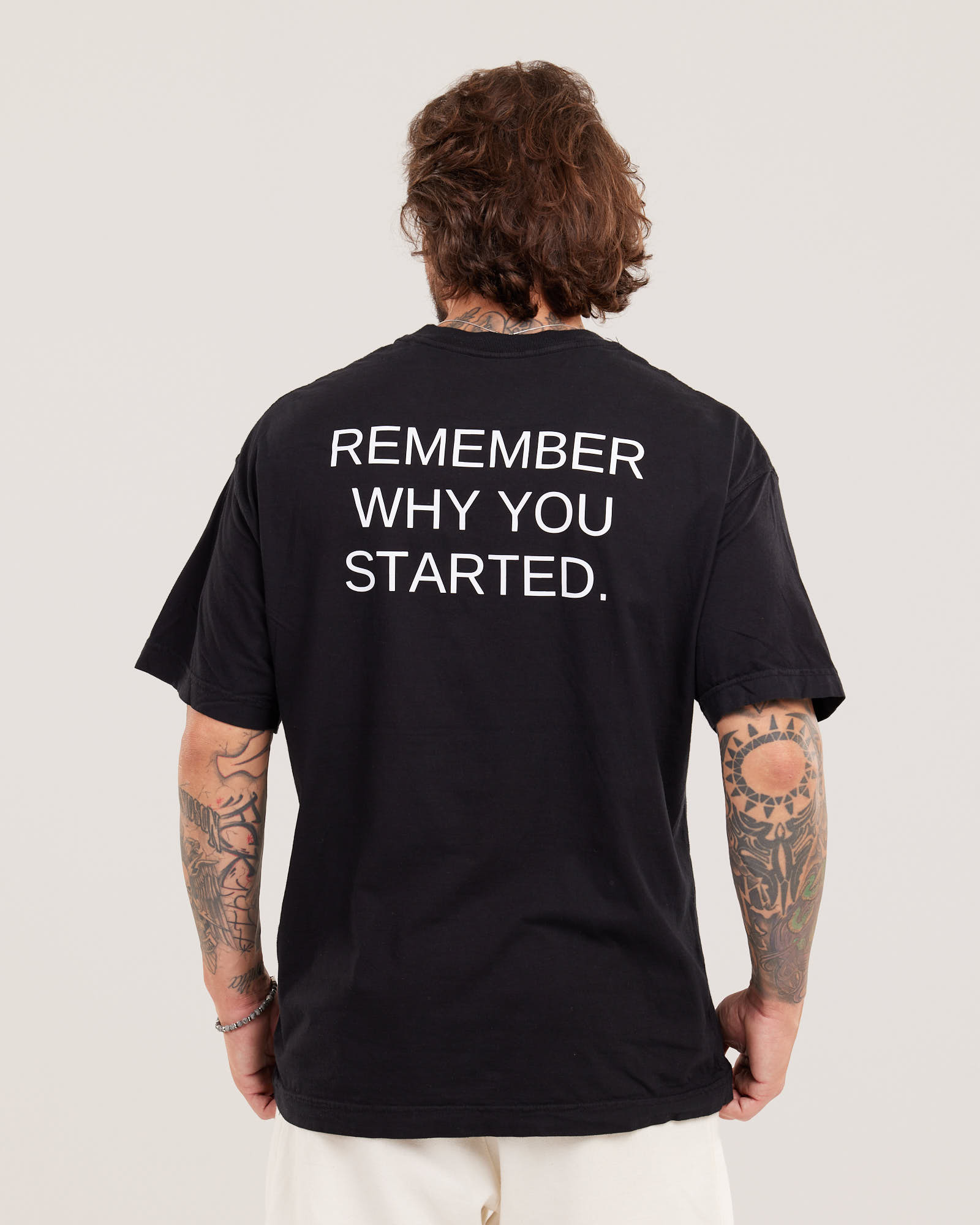 Camiseta Oversized Remember Why You Started Evolvee — foto 3