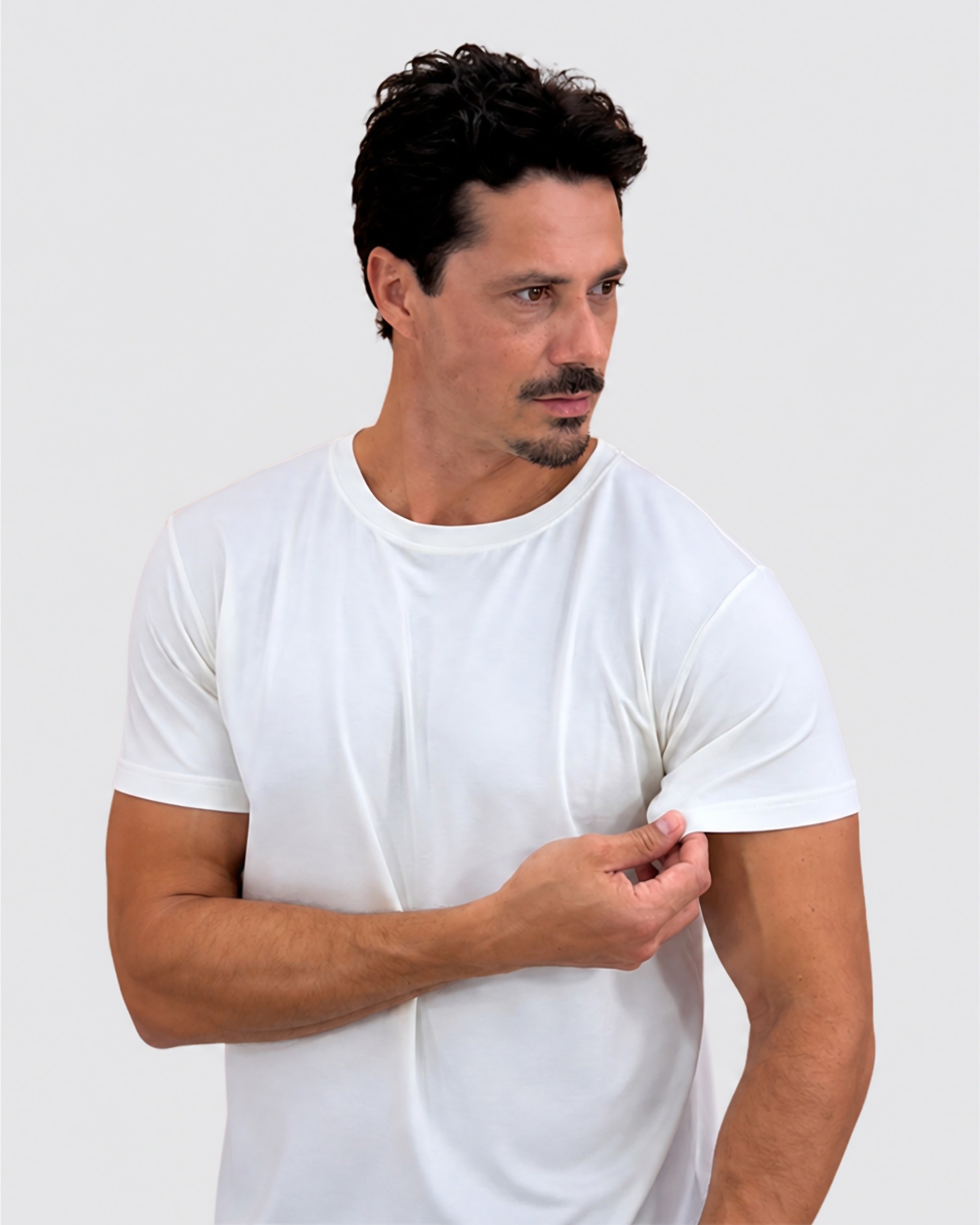 Camiseta Modal Tech Off White — Lunfe Studio — foto 5
