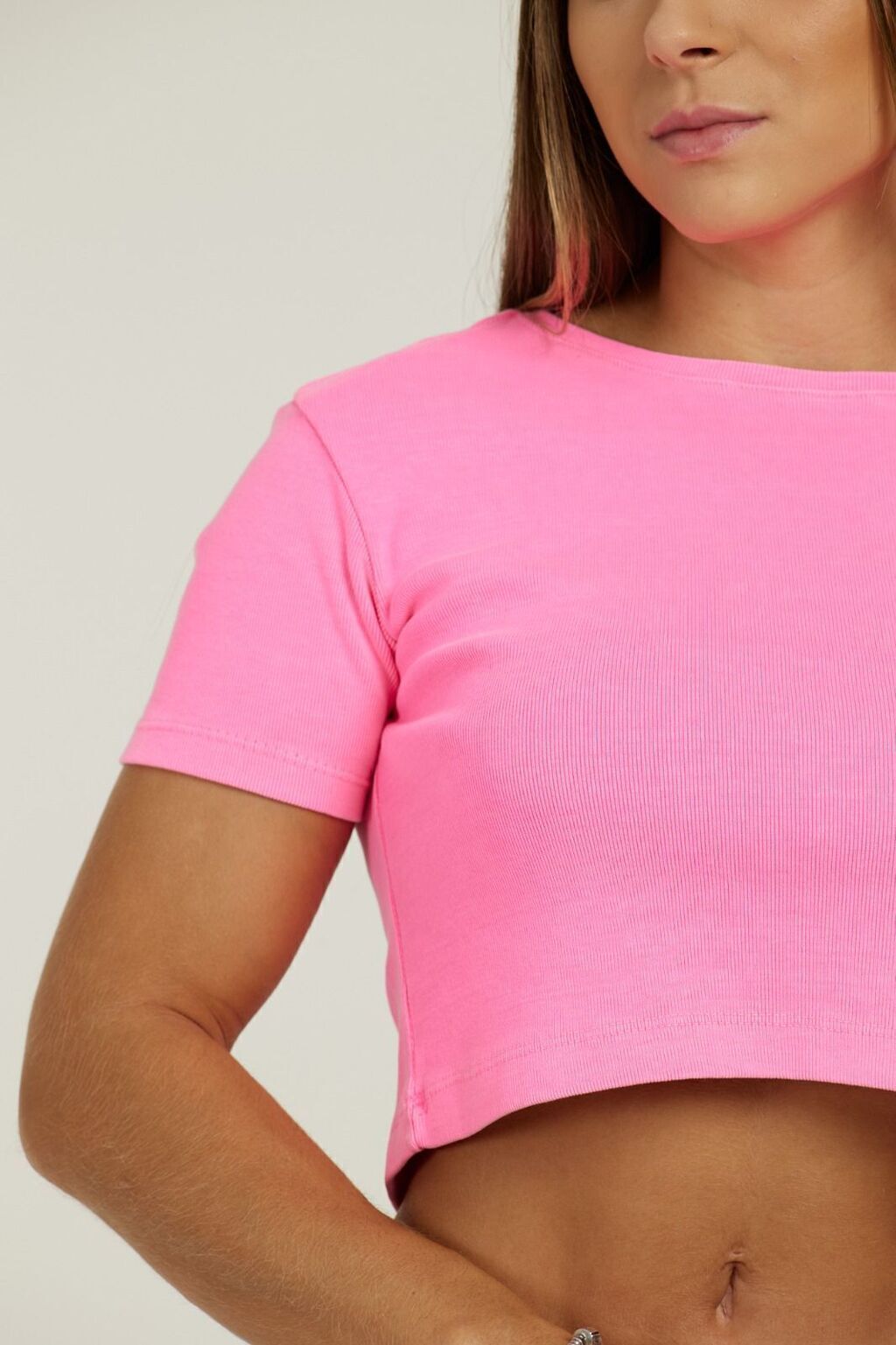 Baby Look Estonada Neon Rosa Neon — Lunfe Studio — foto 4